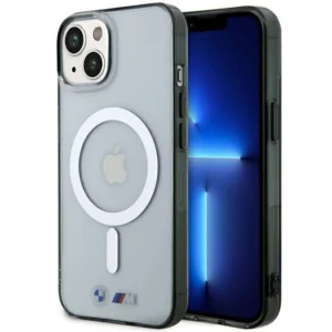 BMW Silver Ring MagSafe case for iPhone 14 Plus - transparenteng