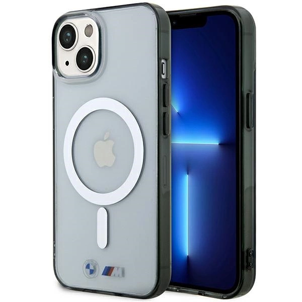 BMW Silver Ring MagSafe case for iPhone 14 Plus - transparenteng