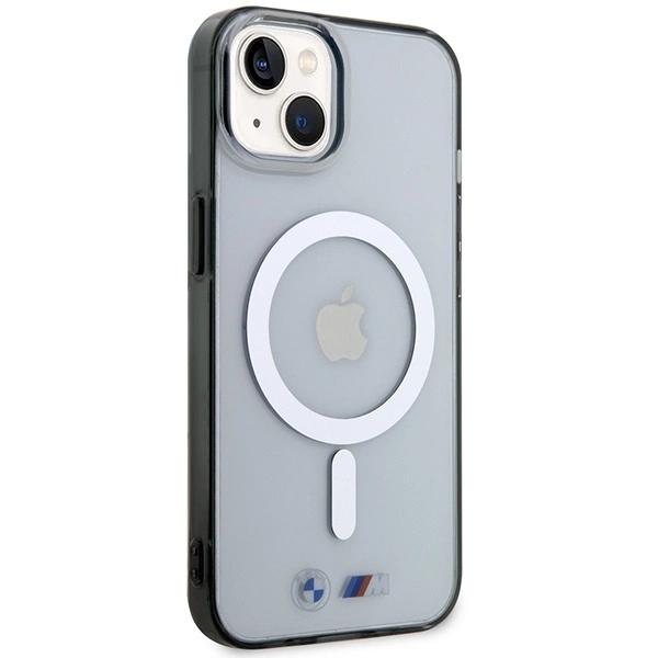 BMW Silver Ring MagSafe case for iPhone 14 Plus - transparenteng