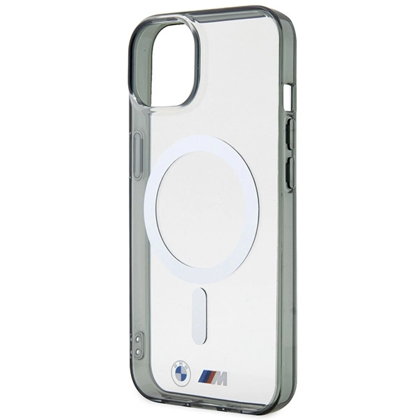 BMW Silver Ring MagSafe case for iPhone 14 Plus - transparenteng