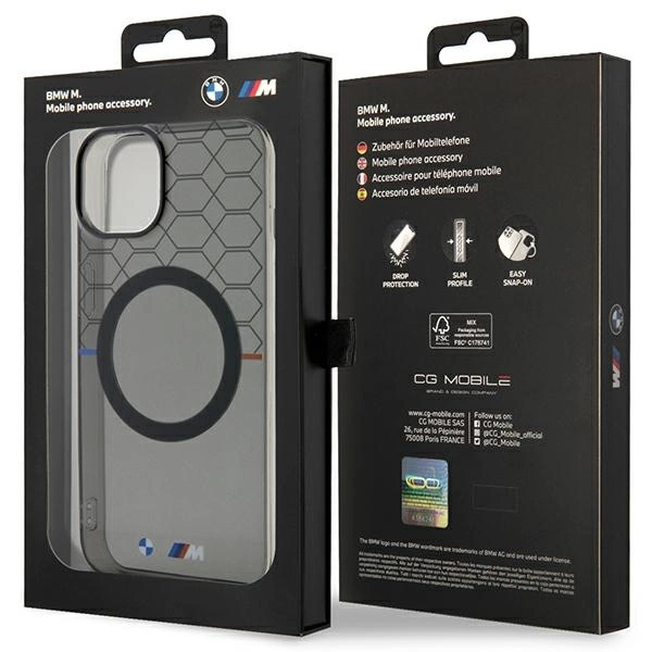BMW Pattern MagSafe case for iPhone 14 Plus - grayeng