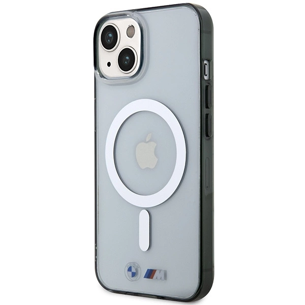 BMW BMHMP14SHCRS iPhone 14 6.1" case transparent hardcase Silver Ring MagSafeeng