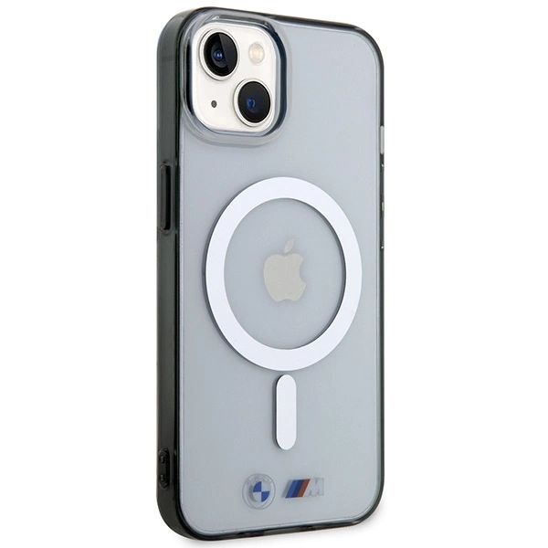 BMW BMHMP14SHCRS iPhone 14 6.1" case transparent hardcase Silver Ring MagSafeeng