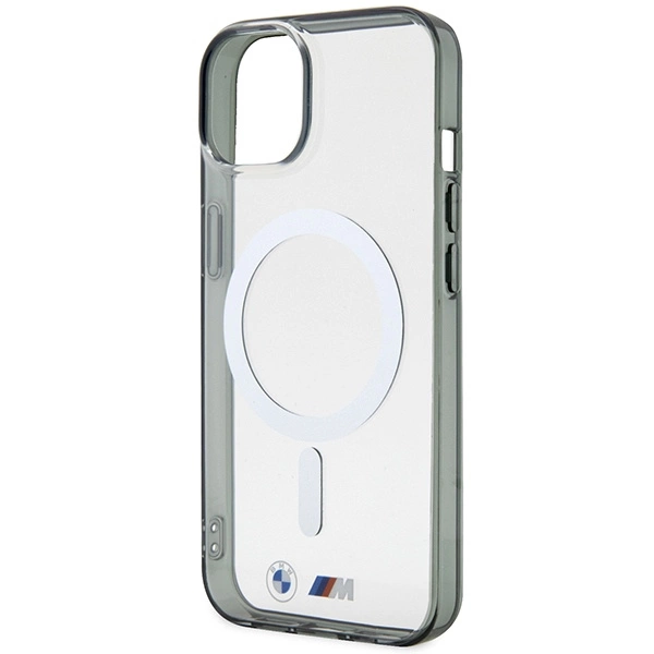 BMW BMHMP14SHCRS iPhone 14 6.1" case transparent hardcase Silver Ring MagSafeeng