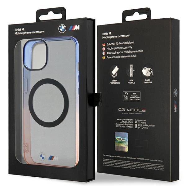 Case BMW BMHMP14SHTGE iPhone 14 6.1" grey/grey hardcase Gradient Bumper MagSafeeng