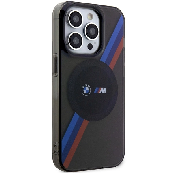 Case BMW BMHMP14XHDTK iPhone 14 Pro Max 6.7" grey/grey hardcase Tricolor Stripes MagSafeeng