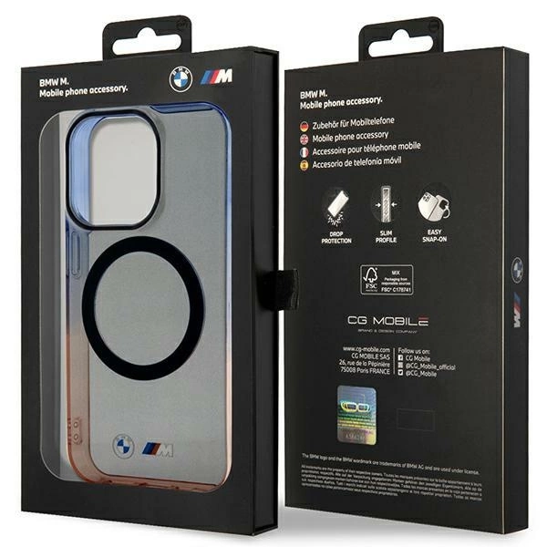 Case BMW BMHMP14XHTGE iPhone 14 Pro Max 6.7" grey/grey hardcase Gradient Bumper MagSafeeng
