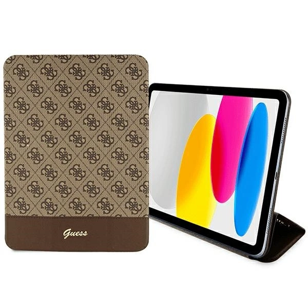 Etui Guess 4G Stripe Allover na iPad 10.9" - brązowepol