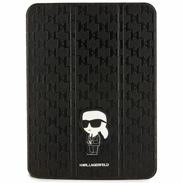 Karl Lagerfeld KLFC11SAKHPKK iPad 10.9" Folio Magnet Allover Cover black/black Saffiano Monogram Ikonikeng