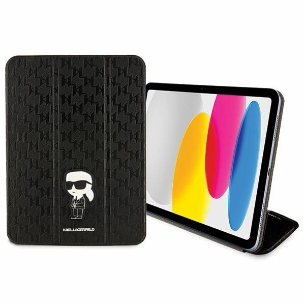 Karl Lagerfeld KLFC11SAKHPKK iPad 10.9" Folio Magnet Allover Cover black/black Saffiano Monogram Ikonikeng