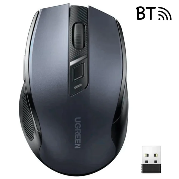 Ugreen MU006 wireless optical mouse USB 2.4GHz / Bluetooth 5.0 4000 DPI - blackeng
