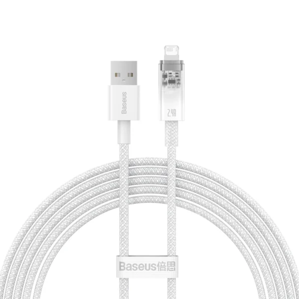 Baseus Explorer Series cable USB - Lightning 2.4A 2 m white (CATS010102)eng