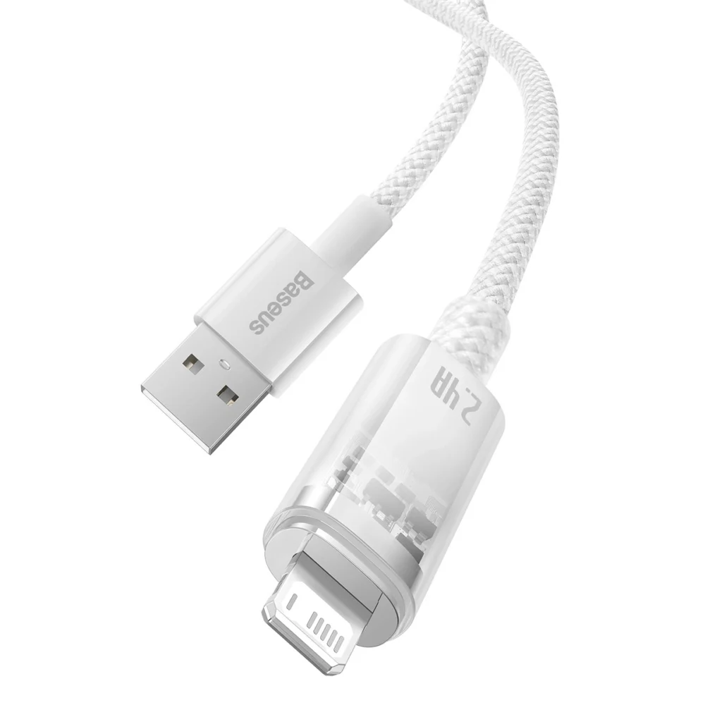 Baseus Explorer Series cable USB - Lightning 2.4A 2 m white (CATS010102)eng