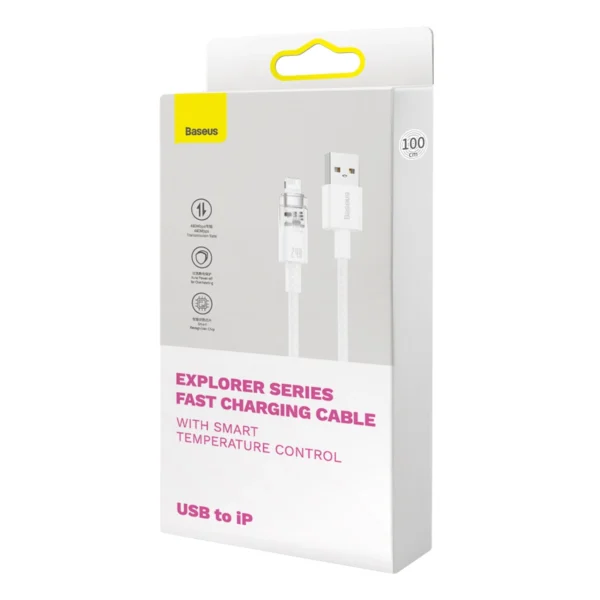 Baseus Explorer Series cable USB - Lightning 2.4A 2 m white (CATS010102)eng