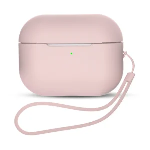 Silicone Case for AirPods Pro 2 / AirPods Pro 1 + Wrist Strap Lanyard - pinkeng