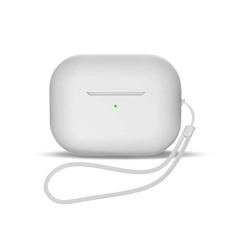 Silicone case for AirPods 3 + wrist strap lanyard - whiteeng