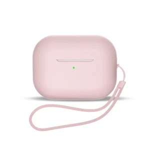AirPods 1 / AirPods 2 Silicone Case + Lanyard Wrist Strap - Pinkeng