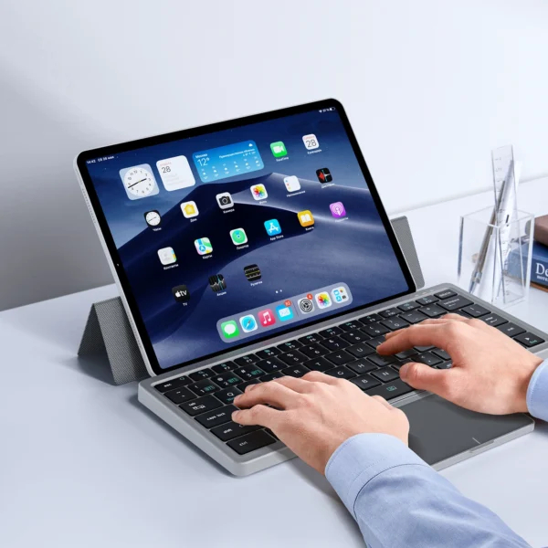 Dux Ducis OK Series wireless Bluetooth keyboard with touchpad - blackeng