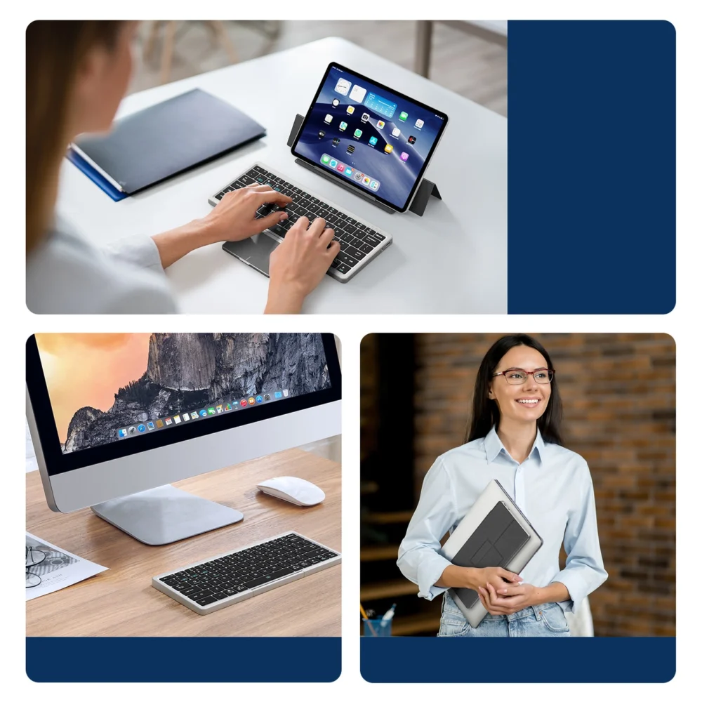 Dux Ducis OK Series wireless Bluetooth keyboard with touchpad - blackeng