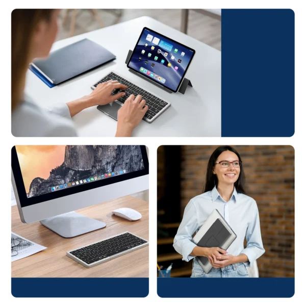 Dux Ducis OK Series wireless Bluetooth keyboard with touchpad - blackeng