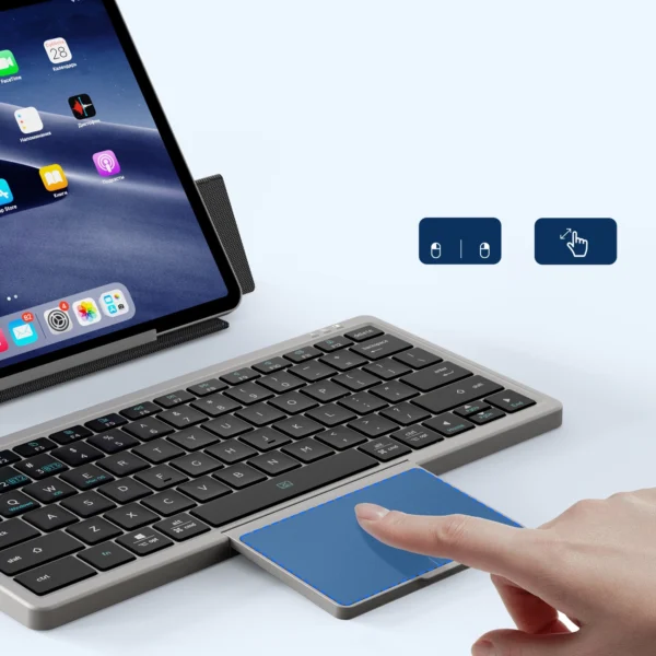 Dux Ducis OK Series wireless Bluetooth keyboard with touchpad - blackeng