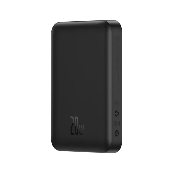 [RETURNED ITEM] Baseus Magnetic Mini Power Bank with MagSafe 15W / PD QC 20W 10000mAh Black (Overseas Edition) + Xiaobai Series Cable USB-C - USB-C 60W 3A 0.5m Blackeng