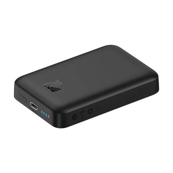 [RETURNED ITEM] Baseus Magnetic Mini Power Bank with MagSafe 15W / PD QC 20W 10000mAh Black (Overseas Edition) + Xiaobai Series Cable USB-C - USB-C 60W 3A 0.5m Blackeng