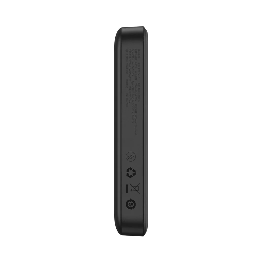 [RETURNED ITEM] Baseus Magnetic Mini Power Bank with MagSafe 15W / PD QC 20W 10000mAh Black (Overseas Edition) + Xiaobai Series Cable USB-C - USB-C 60W 3A 0.5m Blackeng