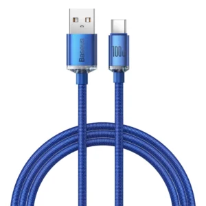 [RETURNED ITEM] Baseus Crystal Shine Series cable USB cable for fast charging and data transfer USB Type A - USB Type C 100W 1.2m blue (CAJY000403)eng