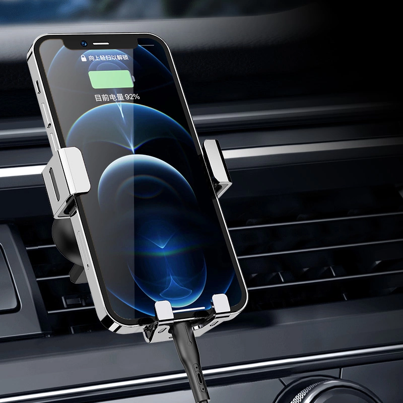 [RETURNED ITEM] Gravity smartphone car holder for air vent silver (YC12)eng