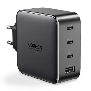 Ugreen GaN fast charger 3x USB Type C / USB Power Delivery 3.0 QuickCharge 4+ FCP SCP AFC 100W EU black (CD226 40747)eng