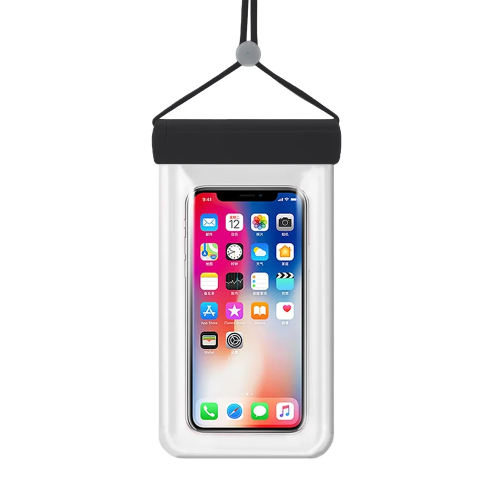 Waterproof case for phones up to 6.7" for the pool, beach, kayak, seaside - blackeng