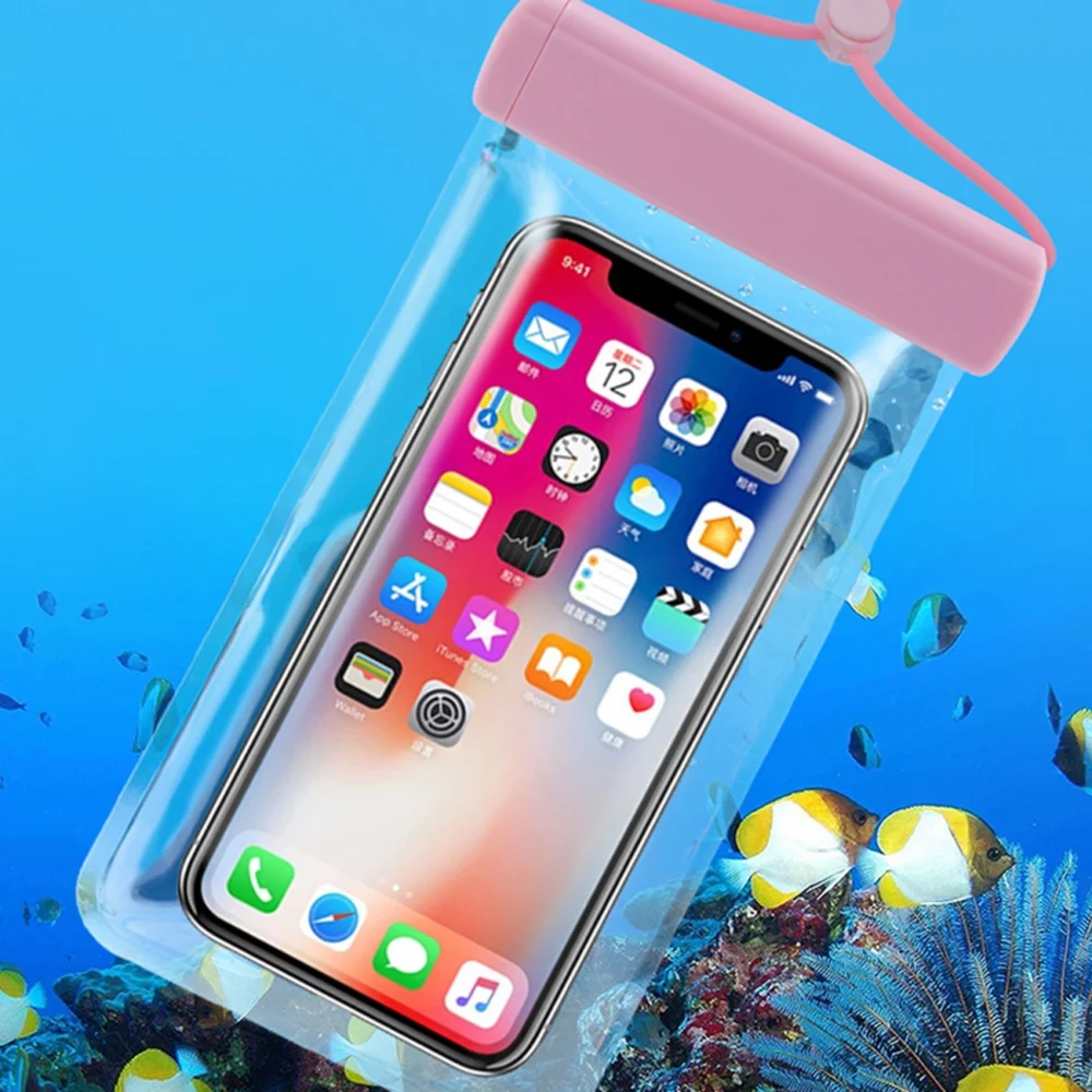 Waterproof case for phones up to 6.7" for the pool, beach, kayak, seaside - blackeng