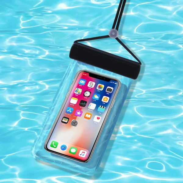 Waterproof case for phones up to 6.7" for the pool, beach, kayak, seaside - blackeng