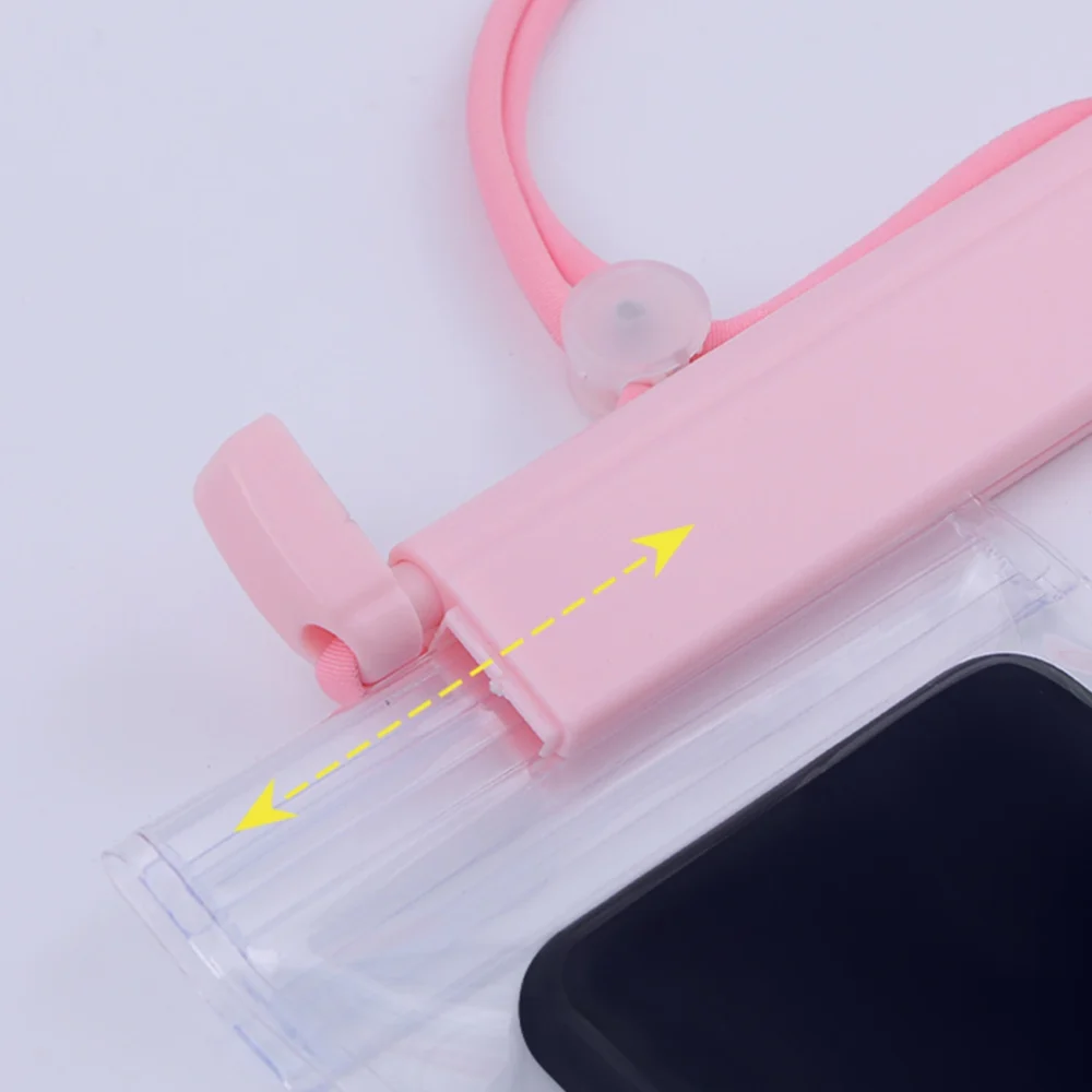 Waterproof case for phone up to 6.7" for pool, beach, kayak, seaside - pinkeng