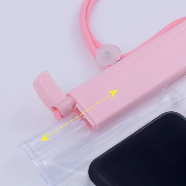 Waterproof case for phone up to 6.7" for pool, beach, kayak, seaside - pinkeng