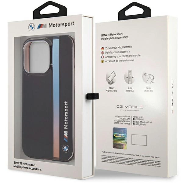 Case BMW BMHCP14L22HVGV iPhone 14 Pro 6.1" black/black IML Tricolor Stripeeng