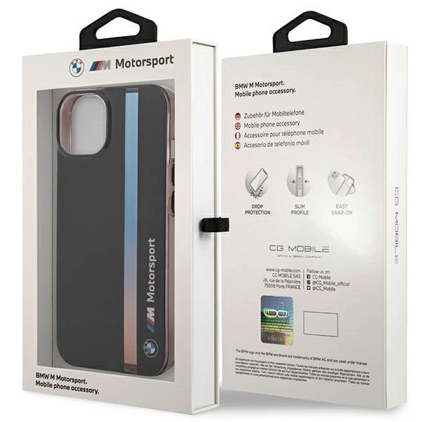 Case BMW BMHCP14S22HVGV iPhone 14 6.1" black/black IML Tricolor Stripeeng