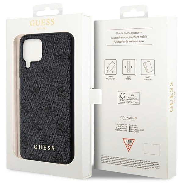 Guess GUHCSM33G4GFGR M33 5G M336 grey/grey hard case 4G Metal Gold Logoeng