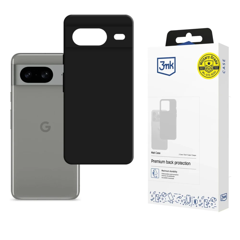 Google Pixel 8 5G - 3mk Matt Case blackeng