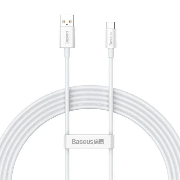 [RETURNED ITEM] Baseus Superior Series Fast Charging Cable USB-A - USB-C 100W 480Mbps 2m whiteeng