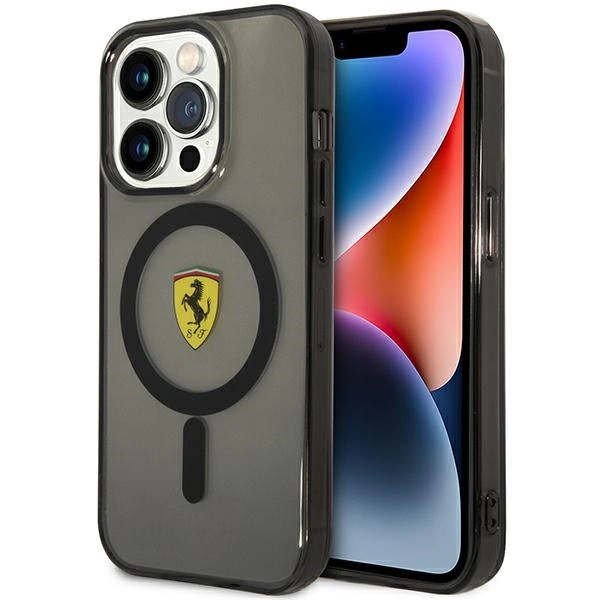 Ferrari FEHMP14LUKK iPhone 14 Pro 6.1" black/black hardcase Translucent Magsafeeng