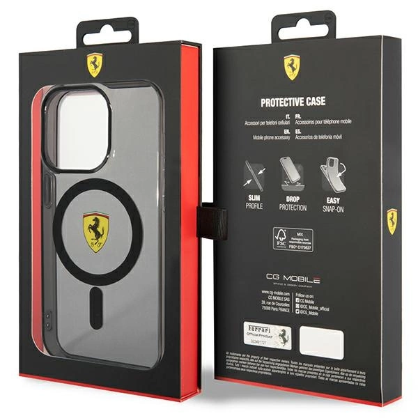 Ferrari FEHMP14LUKK iPhone 14 Pro 6.1" black/black hardcase Translucent Magsafeeng
