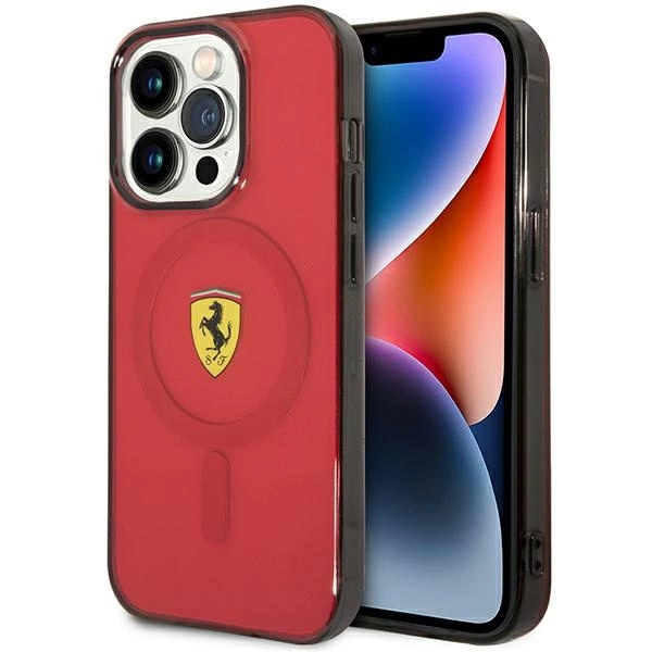 Ferrari FEHMP14LUKR iPhone 14 Pro 6.1" red/red hardcase Translucent Magsafeeng