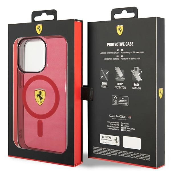 Ferrari FEHMP14LUKR iPhone 14 Pro 6.1" red/red hardcase Translucent Magsafeeng