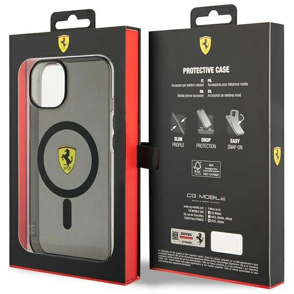 Ferrari FEHMP14MURKK iPhone 14 Plus 6.7" black/black hardcase Translucent Magsafeeng