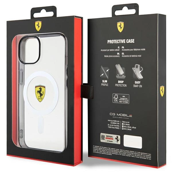 Ferrari FEHMP14MURKT iPhone 14 Plus 6.7" clear/transparent hardcase Outline Magsafeeng