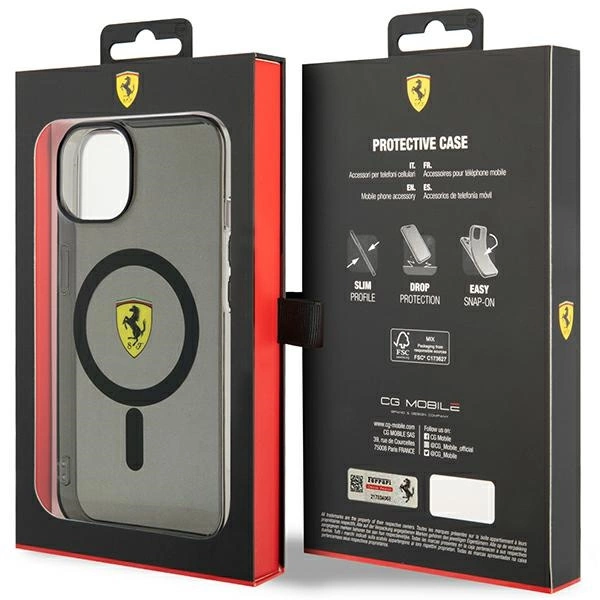 Ferrari FEHMP14SURKK iPhone 14 6.1" black/black hardcase Translucent Magsafeeng