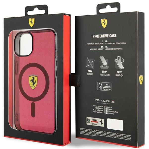 Ferrari FEHMP14SURKR iPhone 14 6.1" red/red hardcase Translucent Magsafeeng
