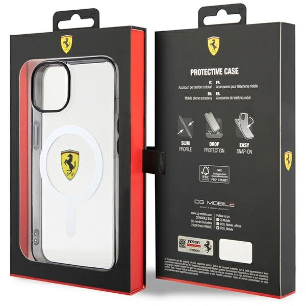 Ferrari FEHMP14SURKT iPhone 14 6.1" clear/transparent hardcase Outline Magsafeeng